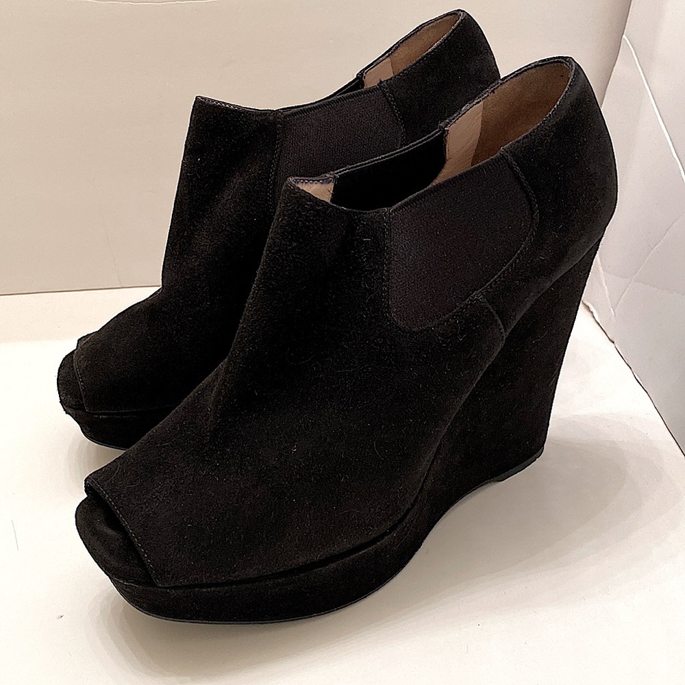 Prada Black Suede Ankle boot Size 9 US Euro 41